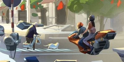 How this artist turned a view he sees every day into a futuristic sci-fi scene