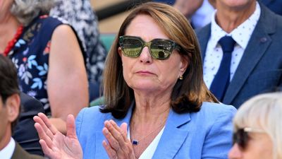 Carole Middleton nails Wimbledon whites with elegant midi dress and adds Kate-inspired cobalt blazer for a pop of colour
