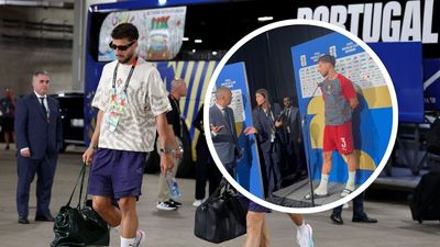 WATCH: Ruben Dias walks out of Portugal press conference in BIZARRE circumstances after appearing to be upset by Spain's Mikel Merino