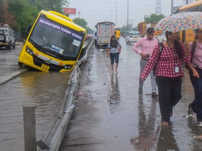 Gurugram submerged: Road cave-ins, unending traffic jams add to woes; corporates advised WFH