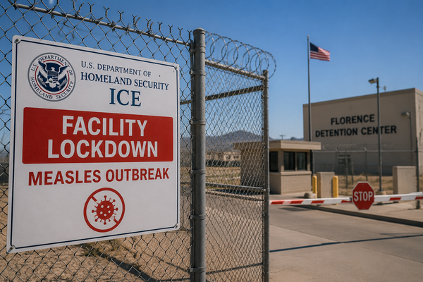 ICE Measles Outbreak Halts Court Hearings as Locked-Down Detainees Lose Access to Lawyers