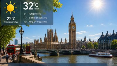 London weather: Warm and sunny day expected with highs of 32°C