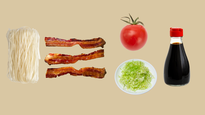 Chilled noodles, BLT-style
