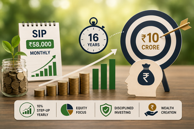 Can a Rs 58,000 monthly SIP build a Rs 10 crore corpus in 16 years? Expert reviews portfolio
