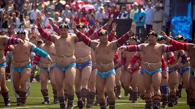 Wrestlers train for Mongolia's iconic Naadam festival