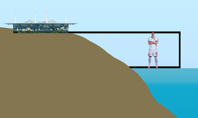How many Dan Burns is Miami Stadium above sea level?