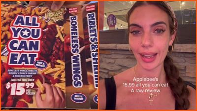 NY woman tries Applebee’s $15.99 all-you-can-eat deal and waits over an hour for riblets. Then she takes her first bite and decides she has ‘suffered enough’