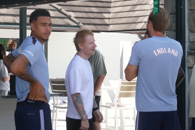 Ed Sheeran performs private gig for England team after Mexico win