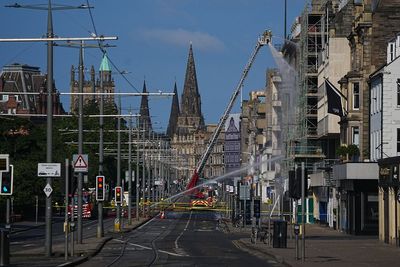 Edinburgh faces second day of disruption after Princes Street fire