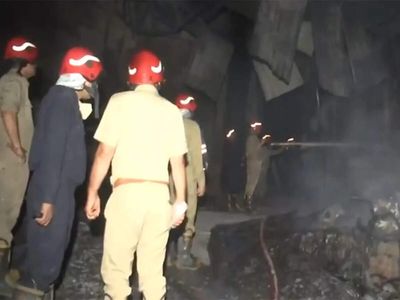 Massive fire breaks out at godown in Delhi's Alipur