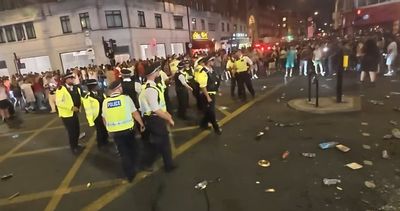 Fans riot in London with police officer knocked unconscious after France beat Morocco in World Cup