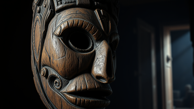 This 500-year-old wooden mask once represented the Aztec god of death and the underworld