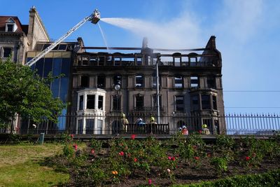 Firefighters leave scene of blaze on Princes Street but road remains closed