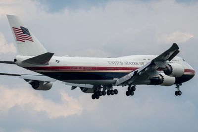 Qatari jet that flew Trump to Nato summit lacks key defense features of old Air Force One, report says