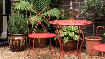 This Pretty Bow-Shaped Outdoor Table Set Gives Major 'Main Character' Energy, and You Can Get It for Half Price Right Now