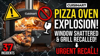 A pizza oven window shattered in 37 reported incidents, Cuisinart is recalling the entire grill