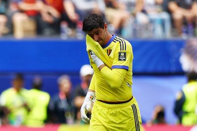Thibaut Courtois in tears as Belgium legend forced off injured in Spain match