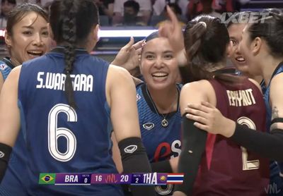 Thai volleyballers shock Brazil with straight-sets win