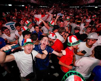 ‘Drenched by beer’: England fans go wild for the World Cup pint-toss celebration