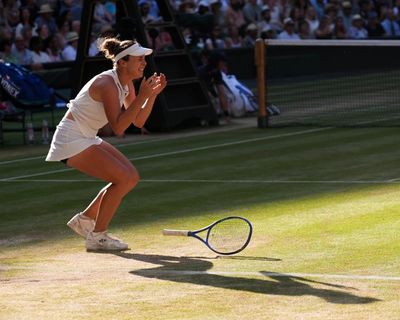 Linda Noskova fends off Muchova fightback to win first grand slam title at Wimbledon