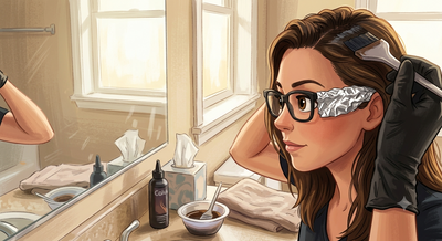 This simple aluminum foil trick can protect your glasses while you color your hair