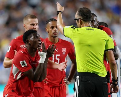 Switzerland hit out at VAR after ‘mistaken identity’ check ends in Breel Embolo red card