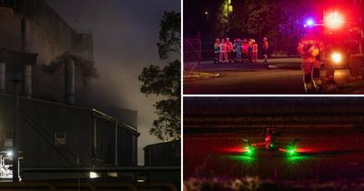 Firefighters monitor smoking grain silo for 'hotspots' at Carrington