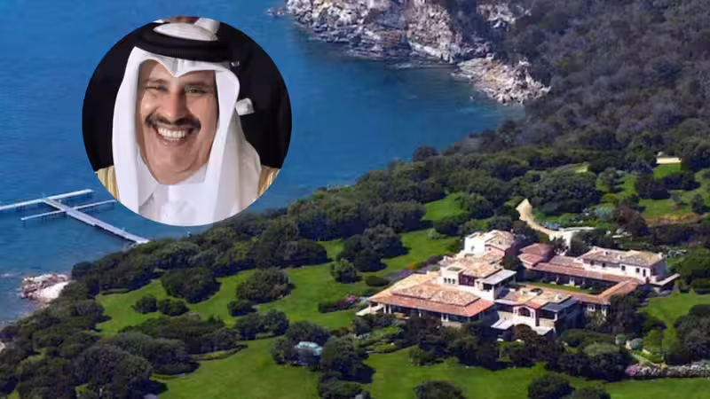 This Qatari royal bought an European villa for $395 million, bigger than Vatican City. The Sardinian estate features 126 rooms, remote-controlled erupting volcano, secret cave to hide from drones and more