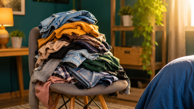 Psychology says people who keep clothes on a chair aren't untidy, they may be creating a practical middle ground
