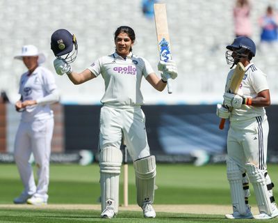 India close on victory against England as Bhatia and Ecclestone make history