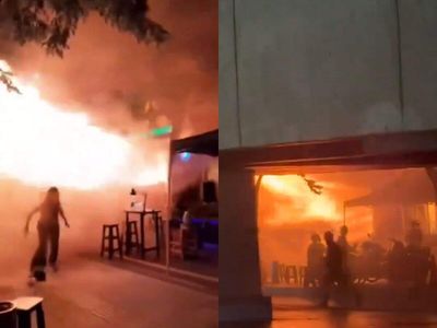 Bangkok pub fire video: Watch how the inferno spread through crowded music venue in seconds