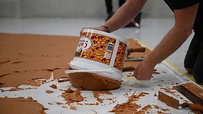 'Mind the sticky patch!': Why has this Dutch museum covered the floor in peanut butter?