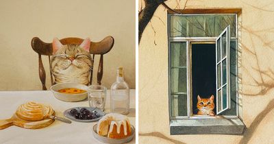42 Whimsical Cat Illustrations By Ricky Wei Showing Cats Doing Everyday Things Like Humans