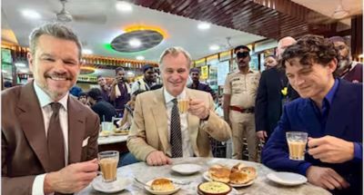 Mumbaikar's Tea Break Turns Unforgettable as Tom Holland Smiles and Waves