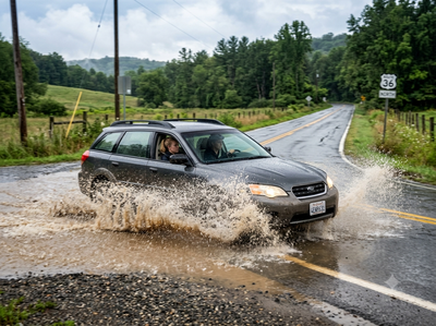 Psychology says people who like to take their vehicle over stagnant water accumulated over road after rain at high speed aren't simply trying to reach their destination quickly