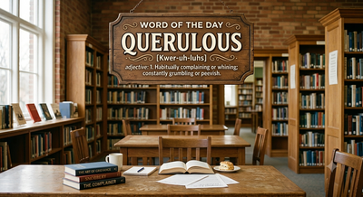 Word of the Day Querulous: What does it mean? Learn the meaning, pronunciation, usage in sentence, synonyms, antonyms and more