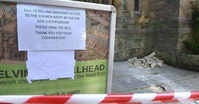Historic Glasgow church sealed off after column collapses