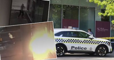 CCTV footage released of alleged firebombing of Canberra law firm