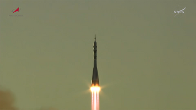 Russia launches NASA astronaut Anil Menon and 2 cosmonauts to the International Space Station (video)