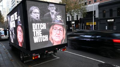 'Ditch the Witch' billboard truck pulled off the road