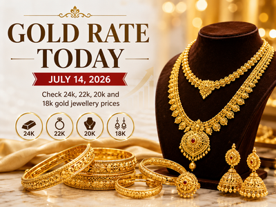 Gold rate today (July 14, 2026): Check 24k, 22k, 20k and 18k gold jewellery prices from Joyalukkas, Kalyan Jewellers, Malabar Gold & Diamonds, Tanishq & IBJA in Delhi, Mumbai, Hyderabad, other cities