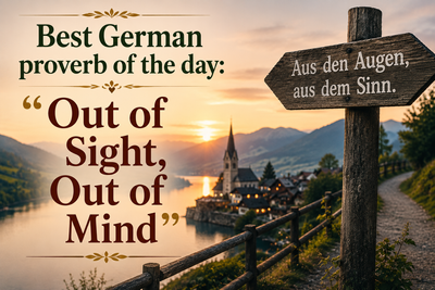 Best German proverb of the day: "Out of Sight, Out of Mind" A timeless lesson on memory and human relationships
