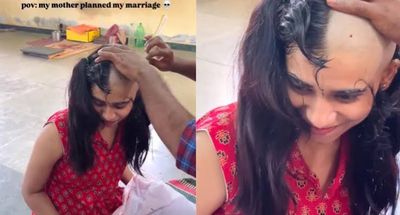 Instagram Reel of Woman Shaving Her Head After Caption About Marriage Leaves Internet Guessing