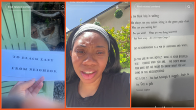 Black woman gets a letter from a ‘concerned neighbor’ in California. It tells her the place belongs to ‘armenian and white’ people: ‘you from Congo?’
