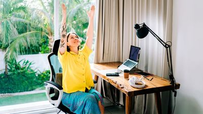 This five-minute yoga routine is designed to recharge your mind and body without leaving your desk