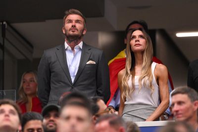 David Beckham cheers on Spain in semi-final clash with France