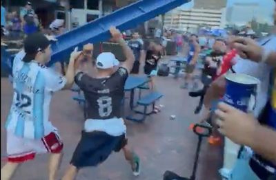 Argentina fans fight among themselves as violence erupts ahead of World Cup 2026 semi-final against England