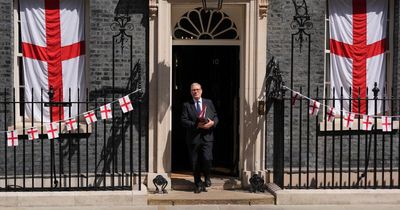 Downing Street draped in England flags ahead of Argentina semi-final