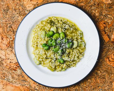How to turn empty broad bean pods into a mouthwatering risotto – recipe