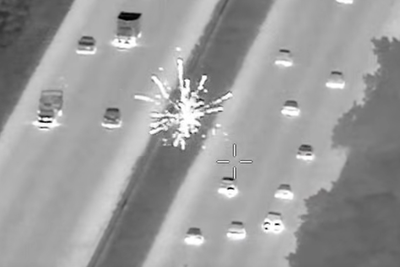Car towing boat shoots fireworks at other vehicles on Florida highway in chaotic July 4 scene